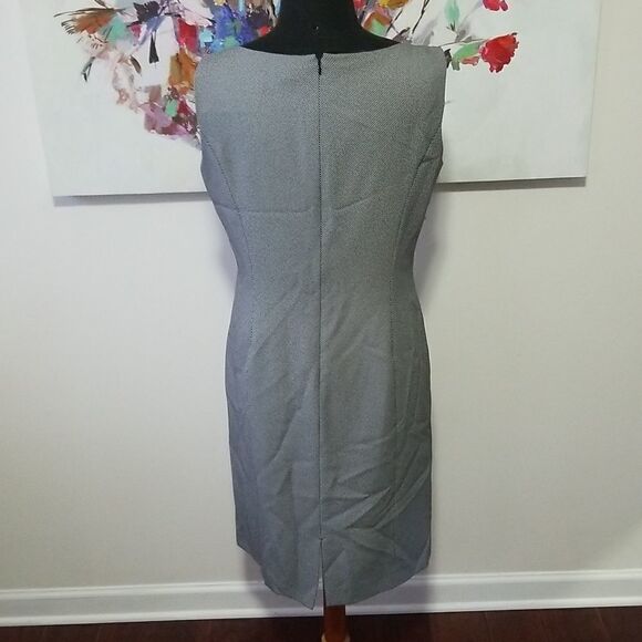 TAHARI Black and White Sleeveless Dress size 10 - Picture 6 of 11